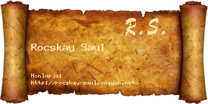 Rocskay Saul névjegykártya